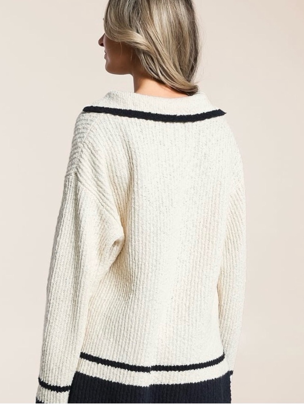 Like New Z Supply Hammond Oversized Polo Sweater (Size L) - Picture 2 of 9